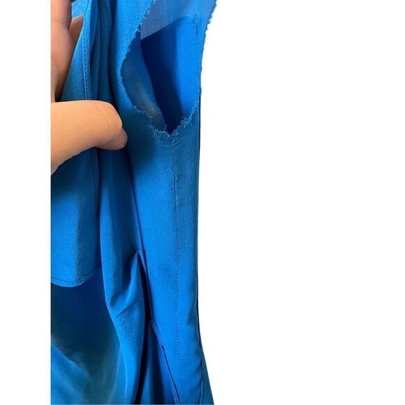 Anthropologie Madison Marcus Bright Blue Silk Dress - Picture 4 of 8